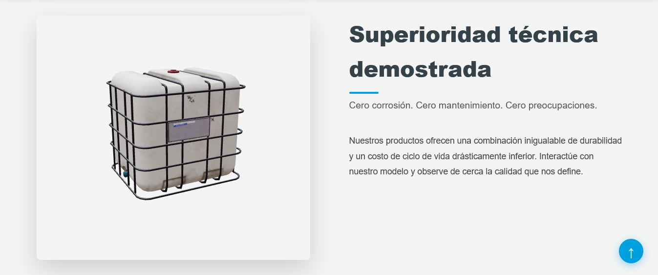Visualizador interactivo 3D de tanques industriales con React Three Fiber