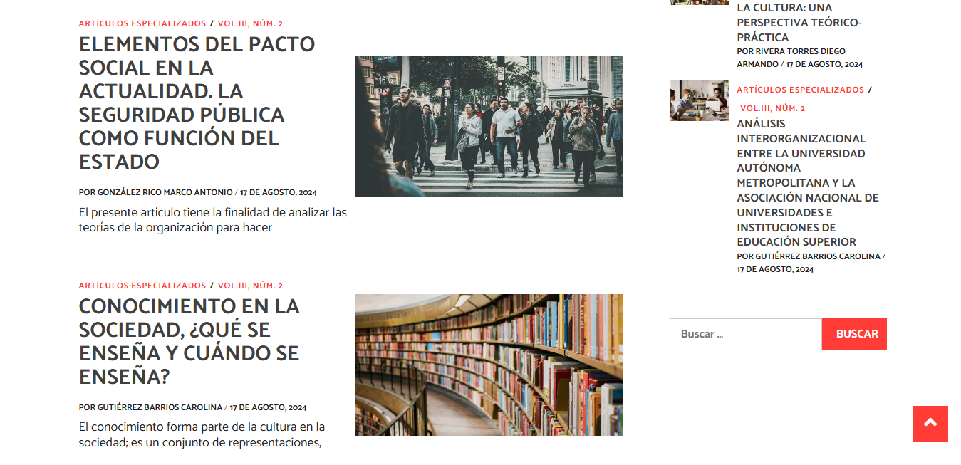 Contenido dentro de la página web